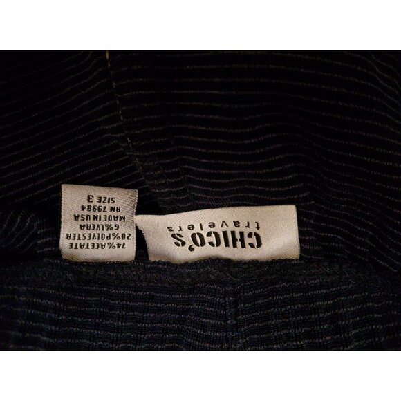 Chico's Travelers 3 Slinky Ribbed 2 Piece Full Zip Jacket & Pants Blue XL - Picture 12 of 12